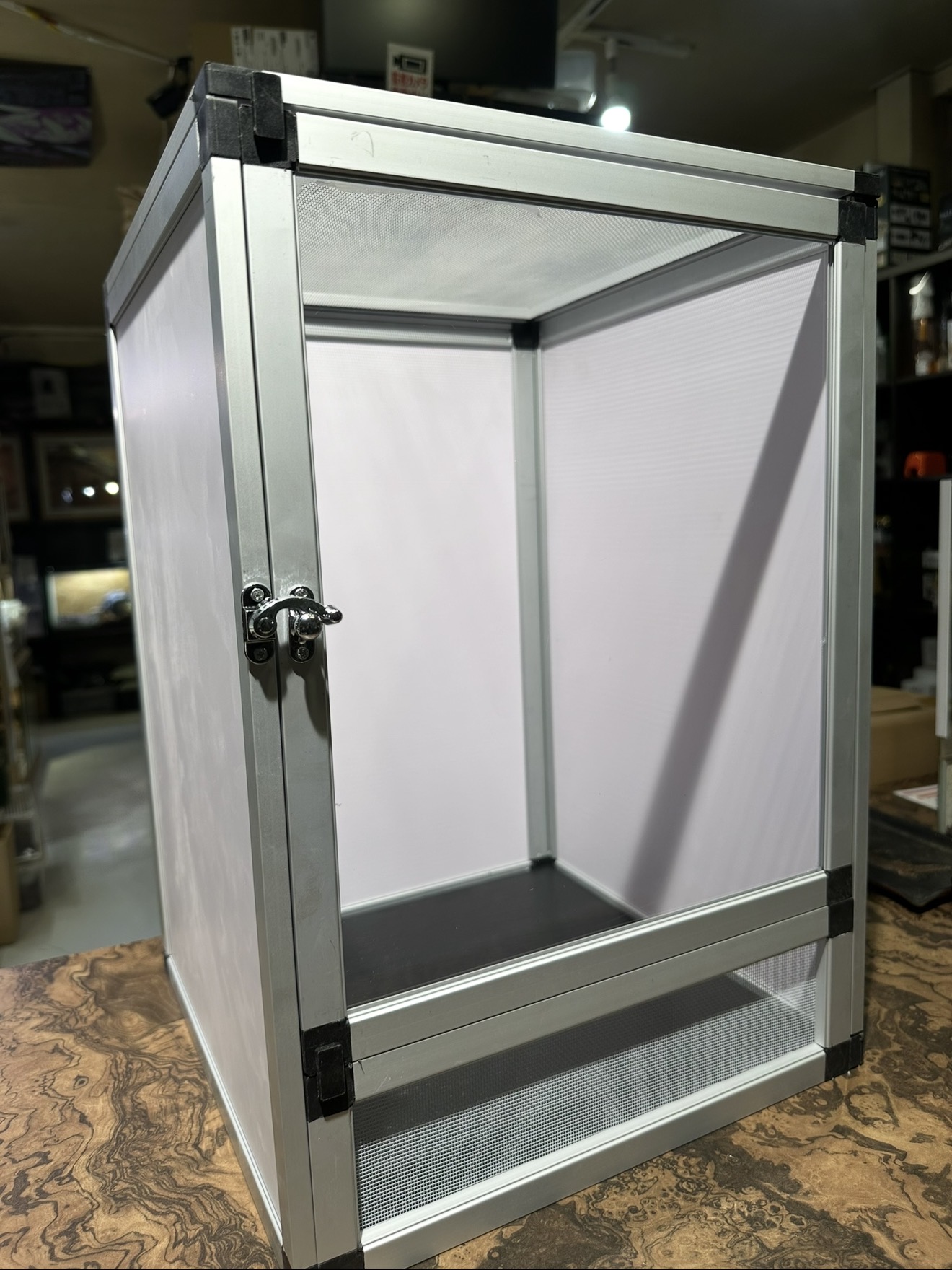 爬虫類用アルミフレームケージ 32×32×46cm